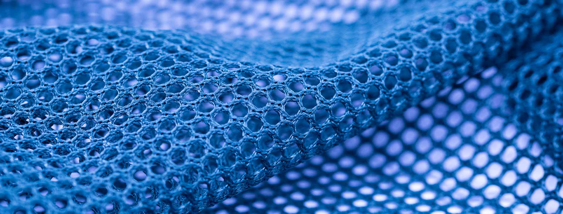 Polyester cooler net in royal blue, textile wholesale