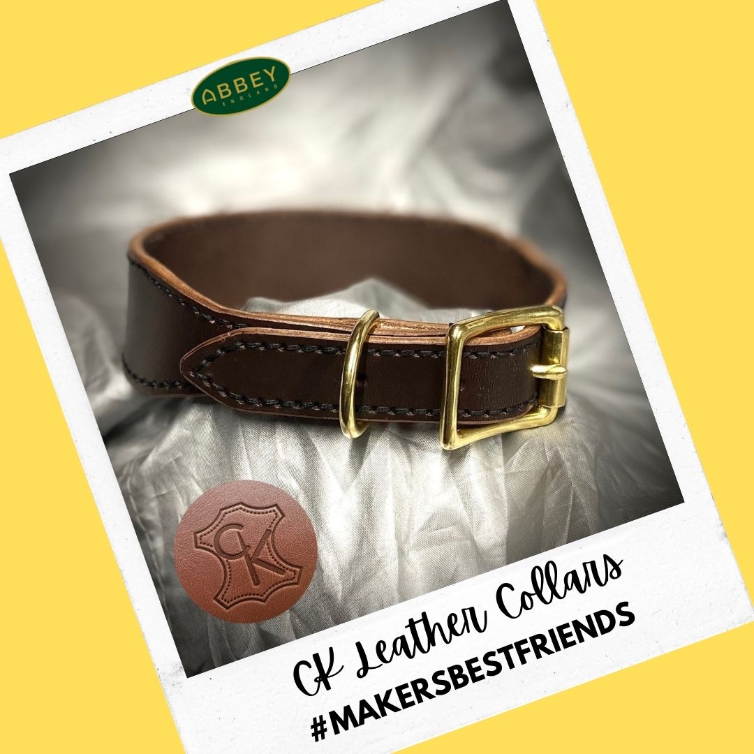 CK Leather dog collar