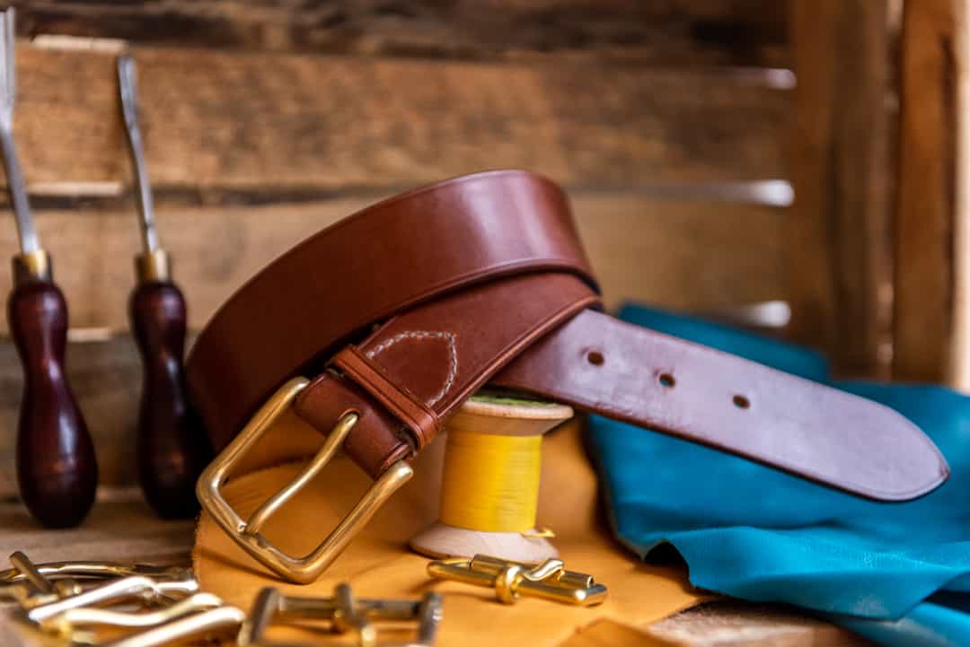 JH Leather Brown leather belt
