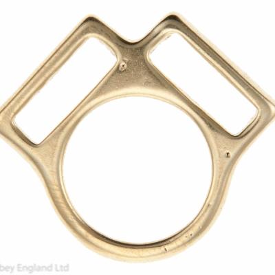 TWO LOOP SQUARE BRASS  1/2" x 7/8" RING