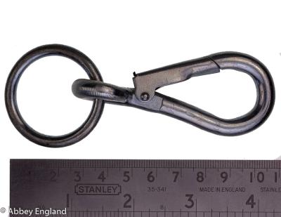 WALSALL HOOK WITH RING ZP  3" x 11/4"  75mm