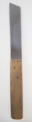 LEATHER STRAIGHT BROAD KNIFE 2010  4"