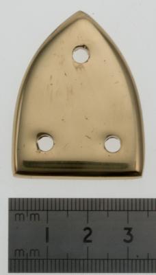 GUNCASE HANDLE PLATE BRASS  11/4" 32mm