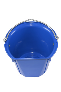 S85 FLAT SIDE HANGING BUCKET 3GALL BLUE 